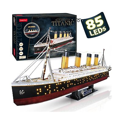 #ad 3D Puzzles for Adults Titanic Toys Arts Crafts for Adults 36#x27;#x27; LED Gifts for ...