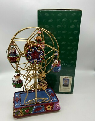 #ad Rare San Francisco Music Box Company Christmas Ferris Wheel Musical Display