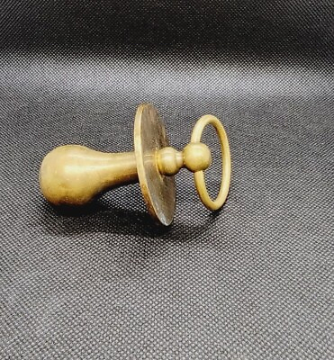 Vintage Solid Brass Art Pacifier Paperweight That Big Crybaby Or Adult Baby