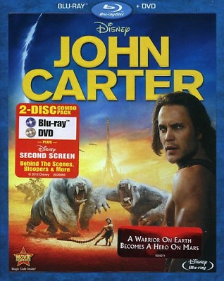 #ad John Carter New Blu ray Bonus DVD Dolby Digital Theater System Dubbed Su