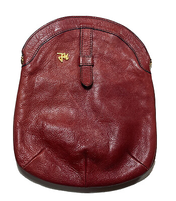 VINTAGE Leather Crossbody Bag Sz S Red