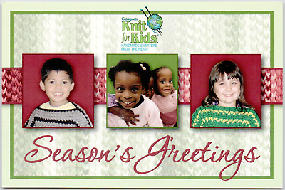 #ad #ad Guideposts Knit For Kids Seasons Greetings Children In Need 2006 World Postcard