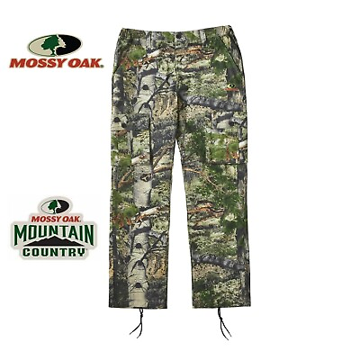 #ad Men#x27;s Camo Hunting Pants Mossy Oak Mountain Country Cargo Style 6 Pocket S XXXL