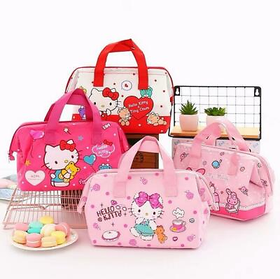 #ad My Melody Hello Kitty Twin Star Lunch Box Bag Case Insulated Handbag Tote Picnic