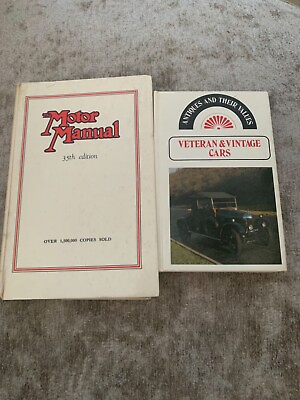 2 x Vintage Motor Car Hardback Small Books Motor Manual 1955Antique Value 1979