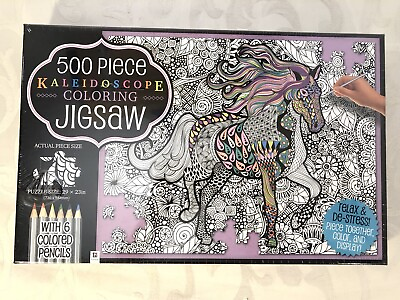 #ad Kaleidoscope Coloring Jigsaw Horse Through The Fields 500 Piece Puzzle Sealed