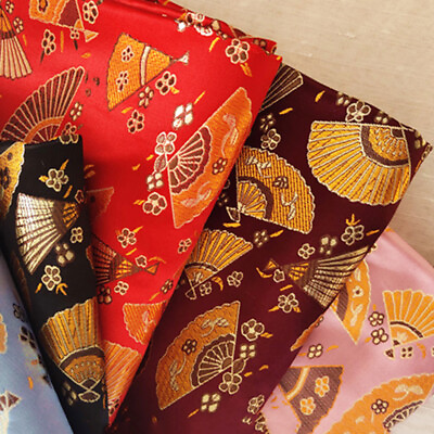 #ad DIY Oriental Japanese Fabric Fan Brocade Kimono Soft Hanfu Cheongsam Retro Cloth