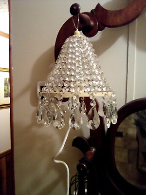 #ad Small Crystal Hanging Pendant Light 20#x27; Chord