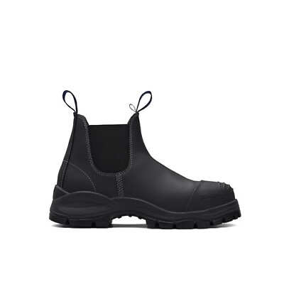 #ad Steel Toe Slip On Elastic Side Boots w Kick Guard Black AU size 7.5 US size