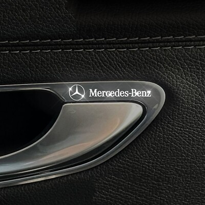 #ad 5Pcs For Mercedes Benz Logo Badge Decal Car Emblem Car Interior Sticker
