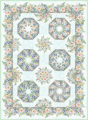 Patricia Kaleidoscope Quilt Pattern by Jason Yenter In the Beginning 64 X 86.5