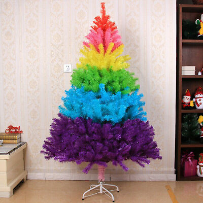 Artificial Rainbow Christmas Party Tree Festival Decorations Xmas Colorful Tree