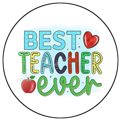 #ad BEST TEACHER EVER ENVELOPE SEALS LABELS STICKERS PARTY FAVORS