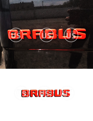 #ad #ad W463A Exterior Emblem Logo Badge Red Brabus Style Mercedes GClass W464 W463 6pcs