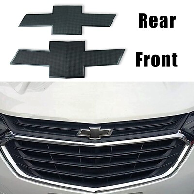 #ad #ad 2pcs Front amp; Rear Blackout Bowtie Emblem Overlay Fit for Equinox 2018 2021 Model