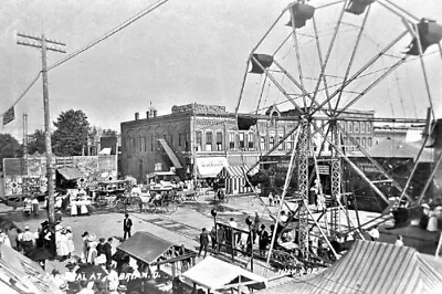Carnival Ferris Wheel Amusement Bryan Ohio OH 4x6 Reprint Photo