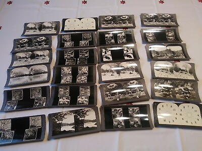 Rare Educational Antique Stereoscope Cards Keystone Lot of 24