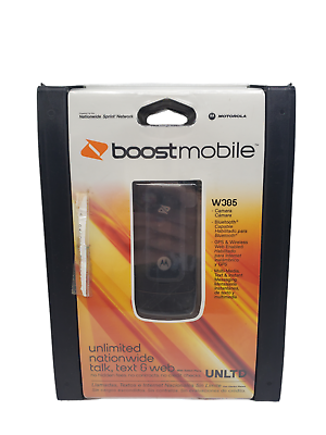 Motorola W385 Clamshell Cell Phone Boost Mobile New Old Stock