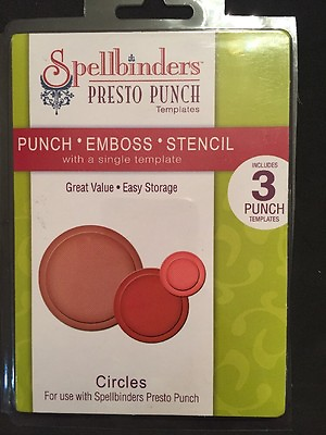 #ad 3 Spellbinders set die lot NEW emboss wafer thin Rare Retired Circles