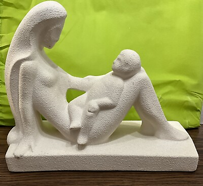#ad Haeger Mother And Child Statue Modern Style