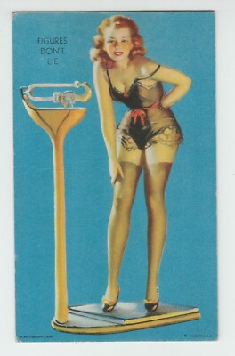 #ad 72482 VINTAGE MUTOSCOPE GLAMOUR GIRLS quot;FIGURES DON#x27;T LIEquot;