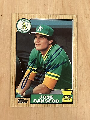 #ad #ad 1987 Topps Jose Canseco Autograhed Rookie Card