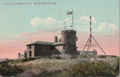 #ad Postcard Blue Hill Observatory Blue Hills MA