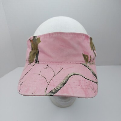 #ad Realtree Pink Camo Visor Strap back Hat Cap