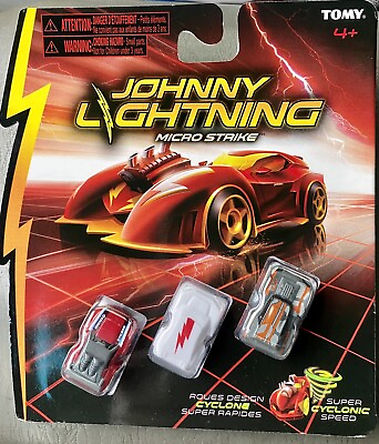#ad Johnny Lightning Micro Strike 3 Pack **Rare Chase “White Lightning”**