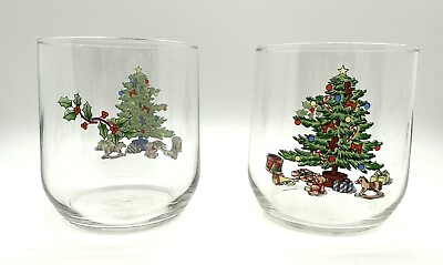 #ad #ad Vintage Christmas Noel Luminarc On The Rocks 10 oz Holiday Cocktail 12 glasses