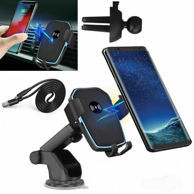 #ad Qi Wireless Car Charger Holder Mount For Samsung Galaxy S23 S22 iPhone 14 13 Pro