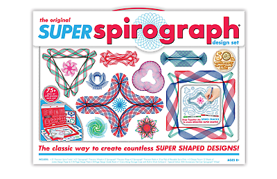 Super Spirograph 75 piece Jumbo Kit 50th Anniversary Edition