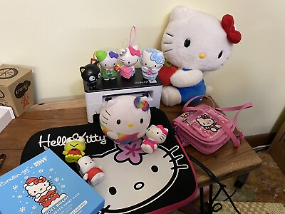 #ad Hello Kitty Sanrio Lot Plush Figurines Purse Bag McDonalds Toys Computer Masks
