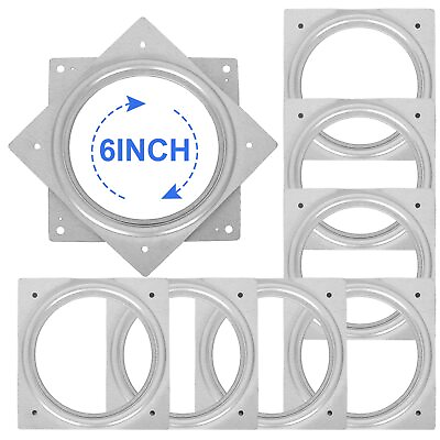 #ad 8Pack Lazy Susan Turntable Bearings 6”Square Rotating Plate 500lbs Capacity...