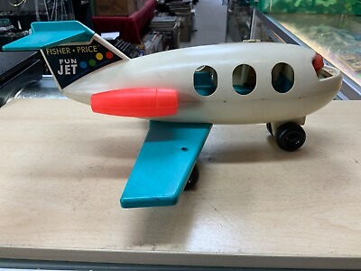fisher price 1970 toy plane quot;fun jetquot; preowned comes as seen in photos