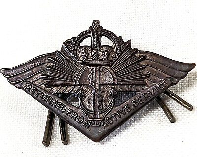 #ad WW2 Australian Army Returned from Active Service Badge RASB #223149