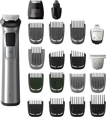 PHILIPS 7000 Series Norelco Steel Multigroom All in One Trimmer MG7750 23 PCS