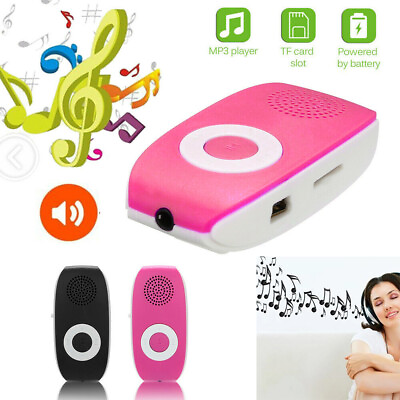 Clip USB MP3 Player Support SD TF Card Mini Sport Music Media Built in Speaker
