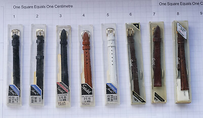 #ad Vintage Speidel 1X 12 13mm Quality Genuine Leather Wrist Watch Band Strap 203