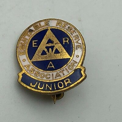 #ad Equitable Reserve Association Lapel Pin Junior Member Noble Vintage Antique ERA