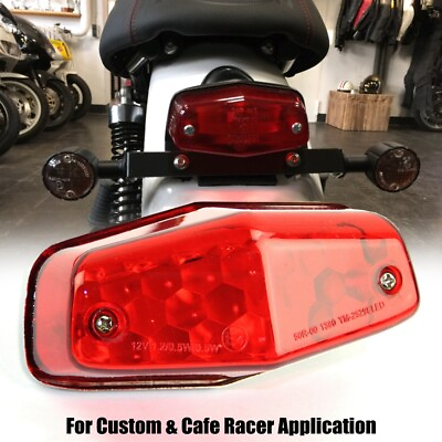 #ad For Harley Chopper Motorcycle Lucas Style Rear Taillight Brake Lights Stop Lamp