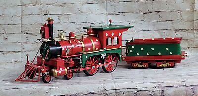 #ad Old vintage toy Locomotive train with carriage Perfect Birthday Gift Decorative
