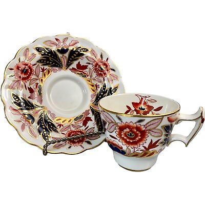 Antique Booths Dovedale A8044 Rust and Blue Imari Cup and Saucer Set