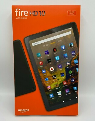 New Amazon Kindle Fire HD 10quot; 32GB Tablet Alexa 2021 Latest Model Black