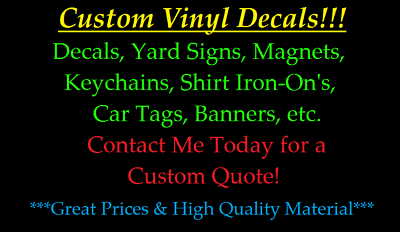 #ad * CUSTOM ORDER VINYL DECAL for Walls banners signs tag monster low price
