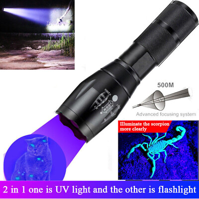 #ad Super Bright 120000lm UV Torch Ultra Violet Flashlight Blacklight Light Lamp LED