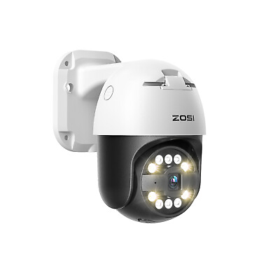 #ad ZOSI 5MP POE PT Security IP Camera Audio Auto Track Color Night AI Face Detect