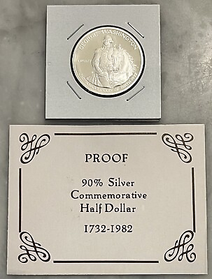 #ad 1982 S George Washington Commemorative Half Dollar Proof 90% Silver