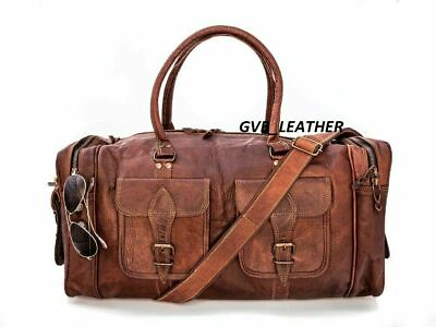 Duffel Vintage Sale 22quot;Bag Leather Travel Duffel Gym Weekend Holdall Overnight