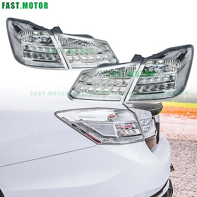 #ad Crystal Clear Lens Brake Tail Lights Turn Signal Cover For 13 15 Accord Sedan